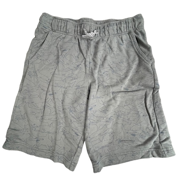 Cat & Jack size large (14-16) grey blue green elastic waist shorts with pockets - Picture 2 of 13